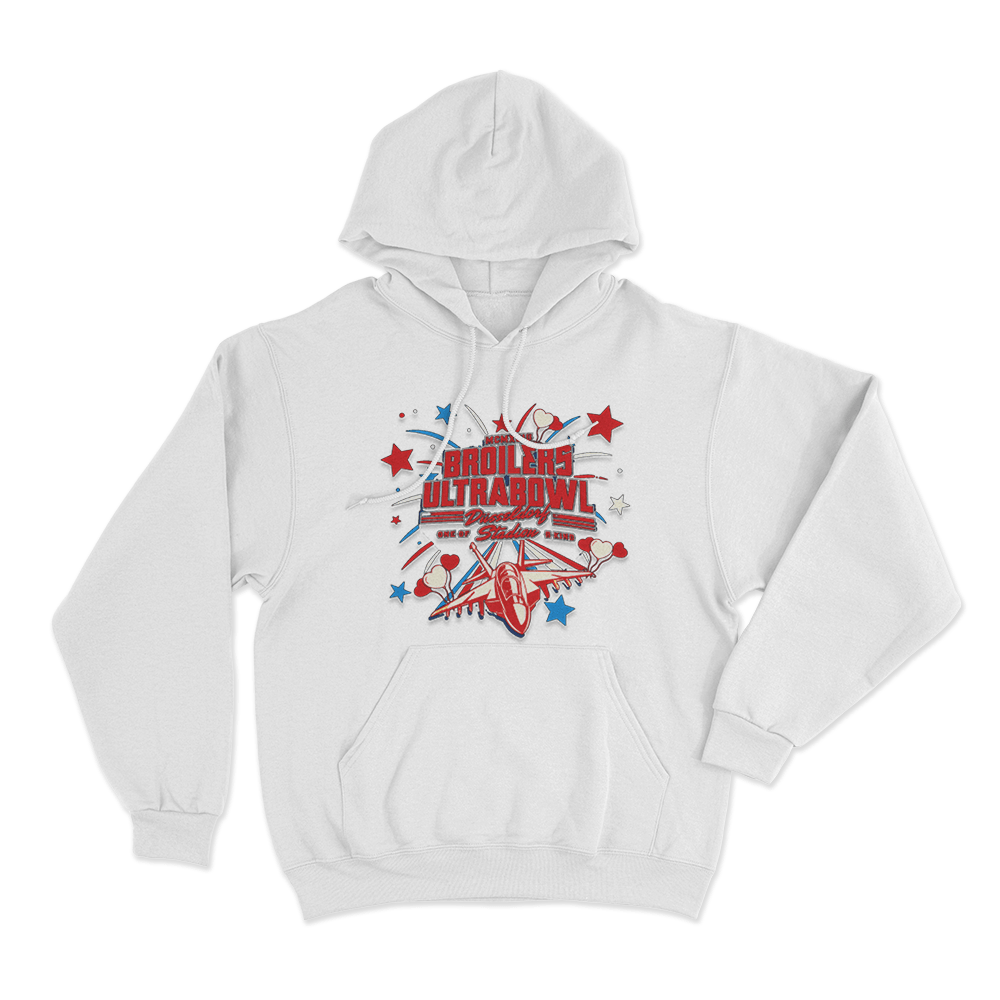 Broilers Ultrabowl Düsseldorf Stadium Unisex Hoodie White Broilers Ultrabowl Dusseldorf Stadium Unisex Hoodie White