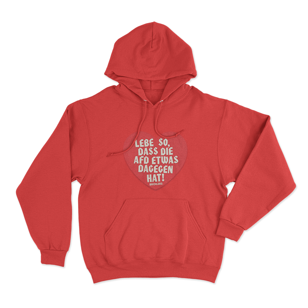 Lebe So Unisex Hoodie Red Lebe So Unisex Hoodie Red
