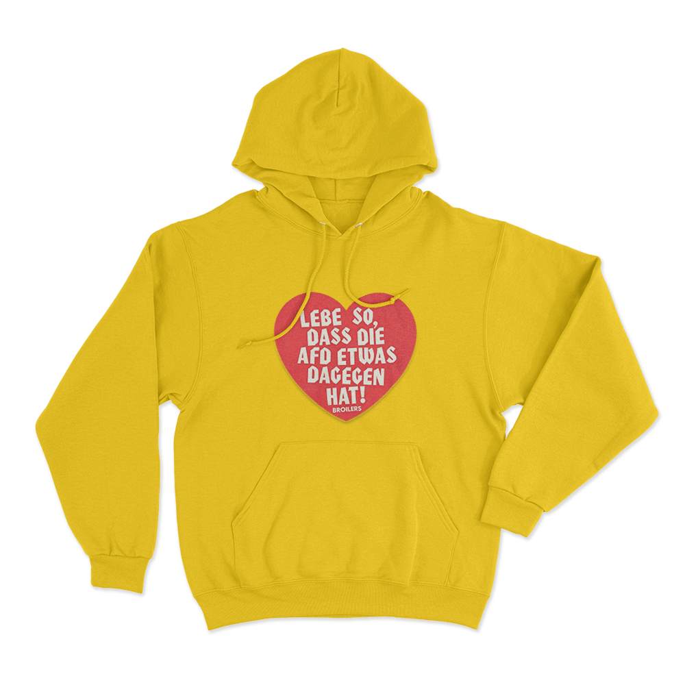 Lebe So Unisex Hoodie Yellow Lebe So Unisex Hoodie Yellow