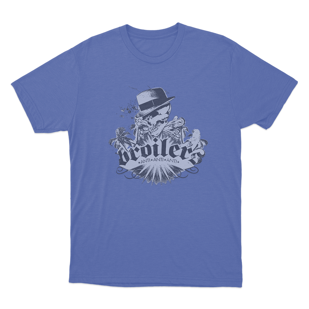 Skull And Palms Unisex T Shirt Blue Skull And Palms Unisex T Shirt Blue