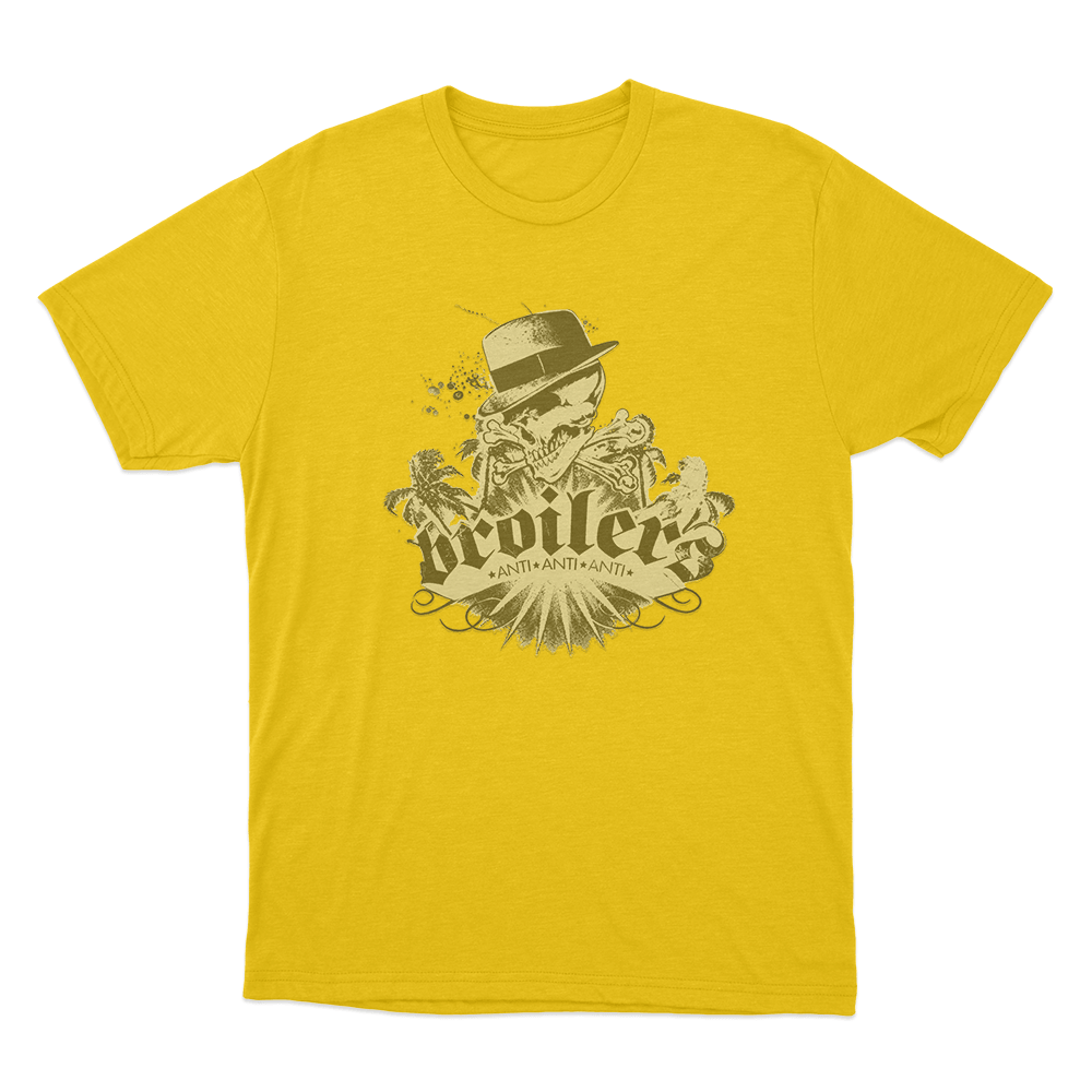 Skull And Palms Unisex T Shirt Yellow Skull And Palms Unisex T Shirt Yellow